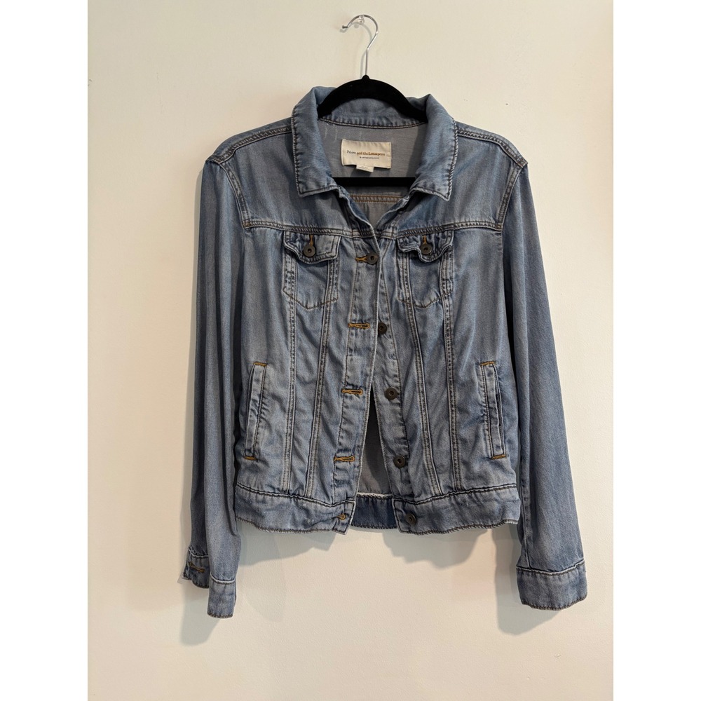 Pilcro and the‎ Letterpress Denim jean Jacket Womens XS Trucker Anthropologie